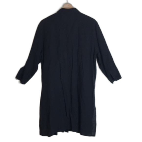 J. Jill Linen black button up shirt dress size 14 - Picture 9 of 14